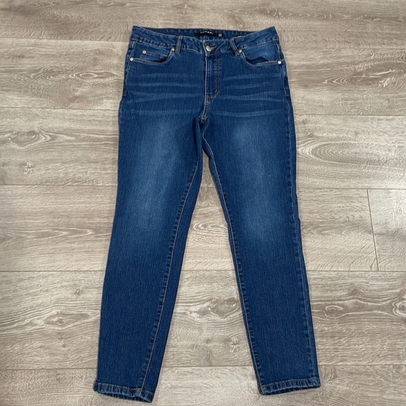 Tahari Kelly Mid Rise Skinny Denim Jeans 12/31 - Picture 7 of 16